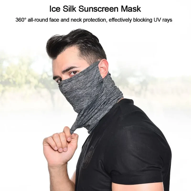 1Pc Ourdoor Cycling Hiking Camping Hunting Running Ice Silk Neck Tube Scarf Bandana Bike Anti-UV Face Bandana Magic Scarf Women