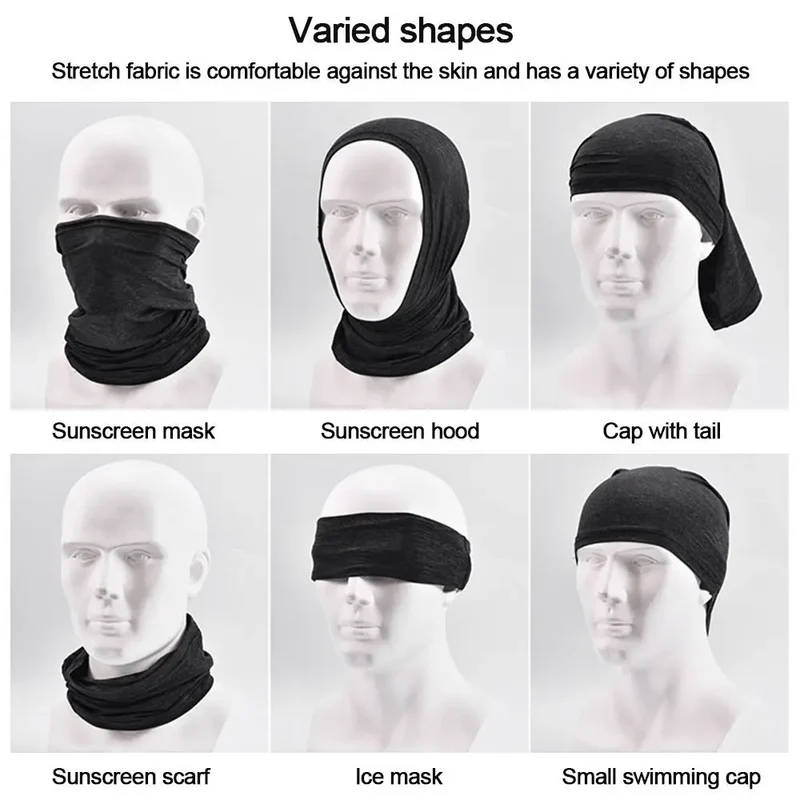 1Pc Ourdoor Cycling Hiking Camping Hunting Running Ice Silk Neck Tube Scarf Bandana Bike Anti-UV Face Bandana Magic Scarf Women