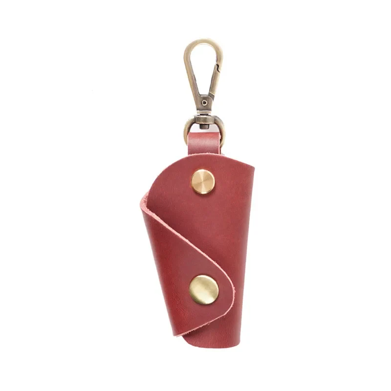 Fromtheon Genuine Leather Handmade Men's Mini Key Case Personality Creative Lady Door Key Storage Crazy Horse Leather Case