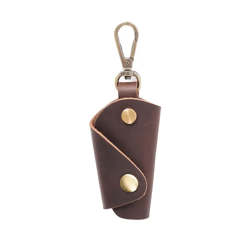 Fromtheon Genuine Leather Handmade Men's Mini Key Case Personality Creative Lady Door Key Storage Crazy Horse Leather Case
