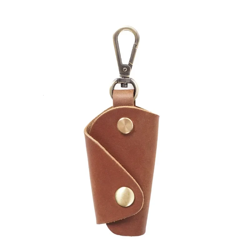 Fromtheon Genuine Leather Handmade Men's Mini Key Case Personality Creative Lady Door Key Storage Crazy Horse Leather Case