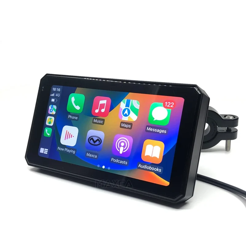 Maxca X6 Wireless Apple CarPlay Android Auto Navigation Motorcycle IP67 Waterproof Light Sensor Multimedia Player
