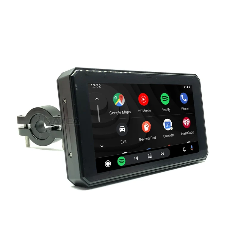 Maxca X6 Wireless Apple CarPlay Android Auto Navigation Motorcycle IP67 Waterproof Light Sensor Multimedia Player
