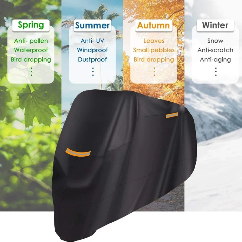 Motorcycle Cover 300D Polyester Covers Moto Scooter Raincoat Waterproof Protection for Honda Suzuki Kawasaki Yamaha BMW