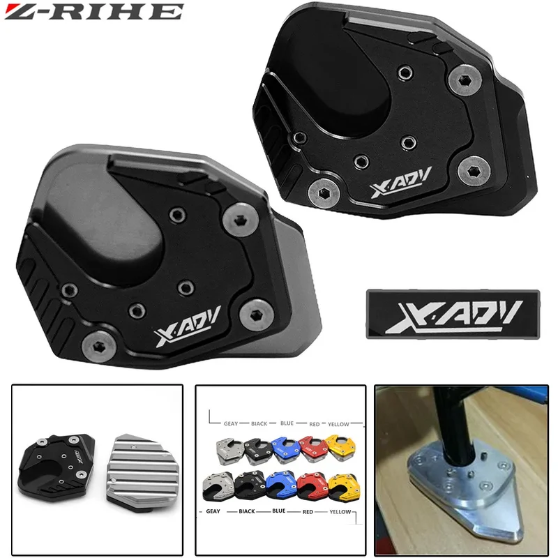 For Honda X-ADV X ADV XADV ampliar 2017 2018 Motorcycle Kickstand Extension Side Stand Plate Pad Enlarger XADV