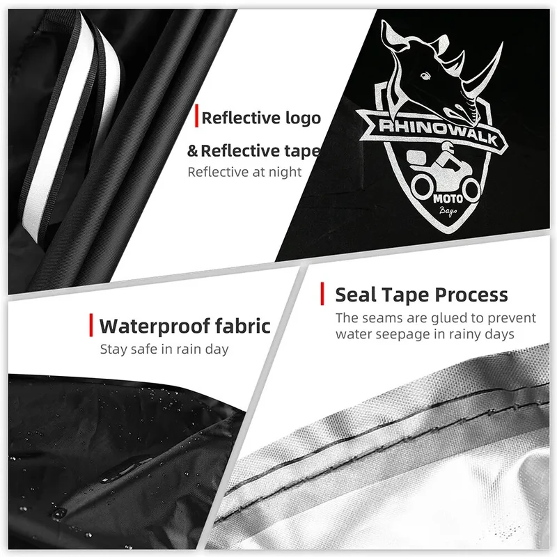 Rhinowalk Motorcycle Cover Outdoor Motorbike Rain Cover Protection Dust Wind Sunshade Dustproof Cover Fit For Universal Motor
