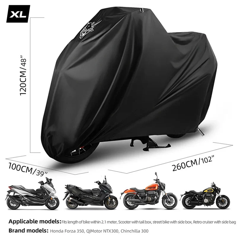 Rhinowalk Motorcycle Cover Outdoor Motorbike Rain Cover Protection Dust Wind Sunshade Dustproof Cover Fit For Universal Motor
