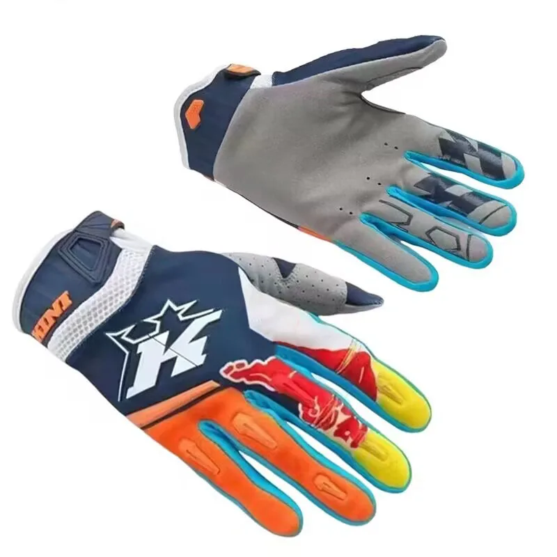 New Full Finger MX Motorcycle Gloves Red Color Bull Racing Gloves MTB BMX ATV DH Sports Riding Gloves Dirt Bike Motocross Gloves
