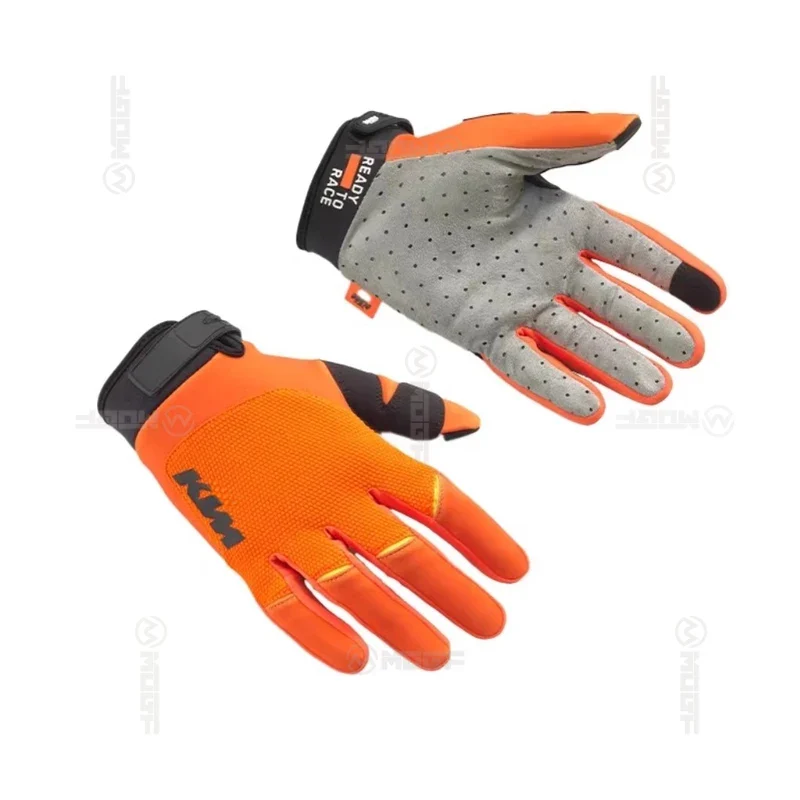 New Full Finger MX Motorcycle Gloves Red Color Bull Racing Gloves MTB BMX ATV DH Sports Riding Gloves Dirt Bike Motocross Gloves