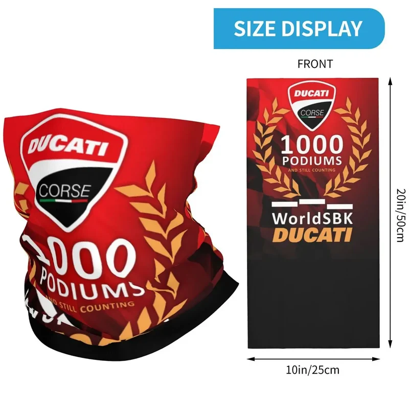 Ducatis Performance Balaclava Accessories Neck Cover Riding Motorcycle Bandana Mask Scarf for Men Women All Season