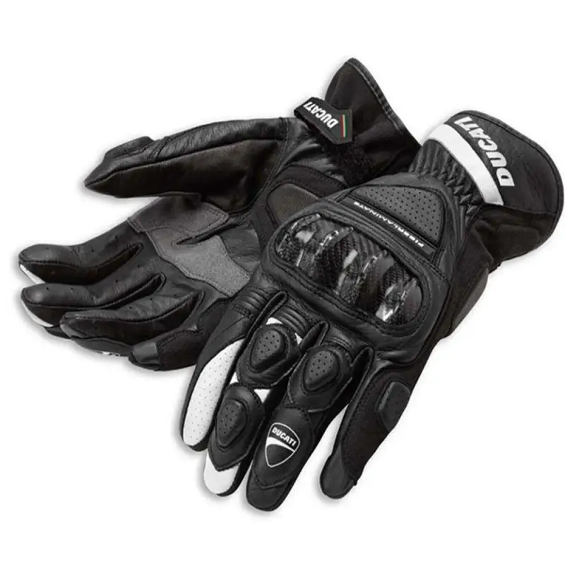 NEW Summer Winter Full Finger Ducati Motorcycle Gloves Gants Moto Luvas Motocross Leather Motorbike Guantes Moto Racing Gloves