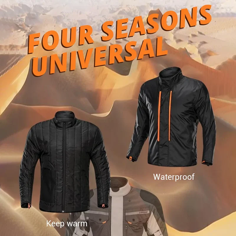 New Motorcycle Jacket Pants Suit Cold-proof Waterproof Winter Men Motorbike Riding Moto Jacket Protective Gear Armor Clothing