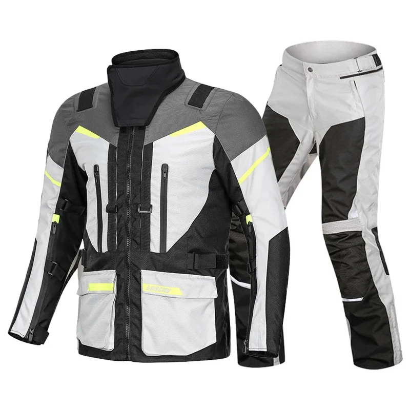 Motorcycle Jacket Pants Suit Autumn Winter Waterproof Cold-proof Motorbike Riding Moto Jacket Touring CE Protective Gear