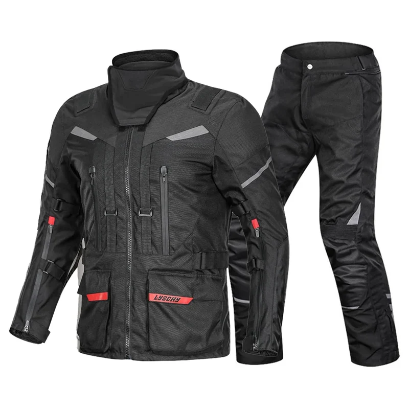 Motorcycle Jacket Pants Suit Autumn Winter Waterproof Cold-proof Motorbike Riding Moto Jacket Touring CE Protective Gear