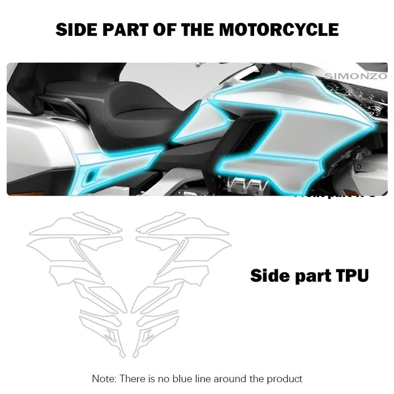Gold Wing 1800 Accessories Motorcycle Pedal Fuel Tank Bottom Cover Protection For GoldWing 1800 GL1800 F6B Accessories 2023