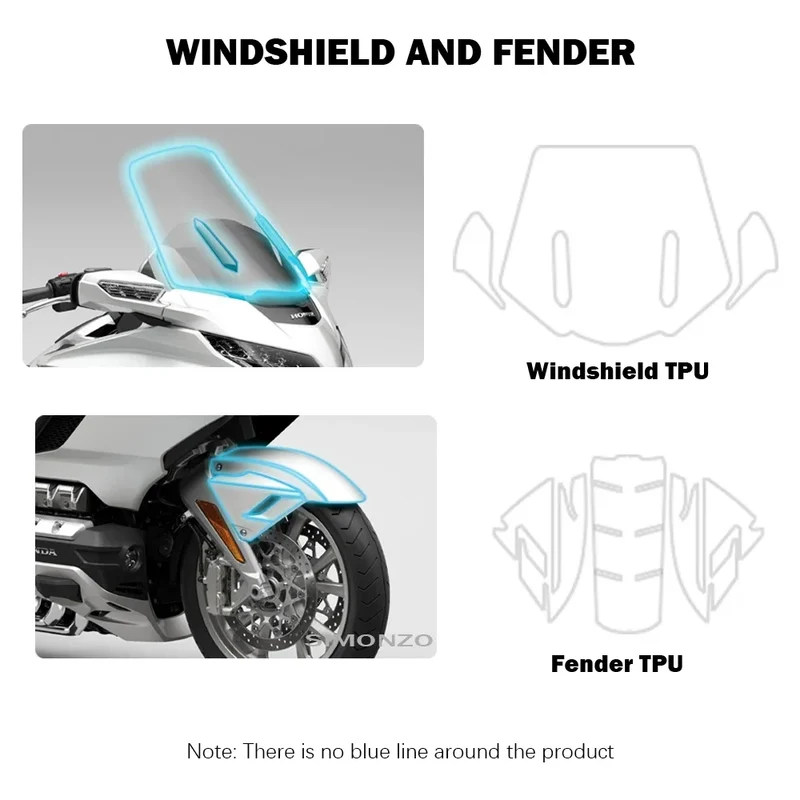 Gold Wing Accessories Motorcycle Protective Film Gold Wing 1800 GL1800 2023 2024 Anti-Scratch Protection TPU Motorcycle Cover