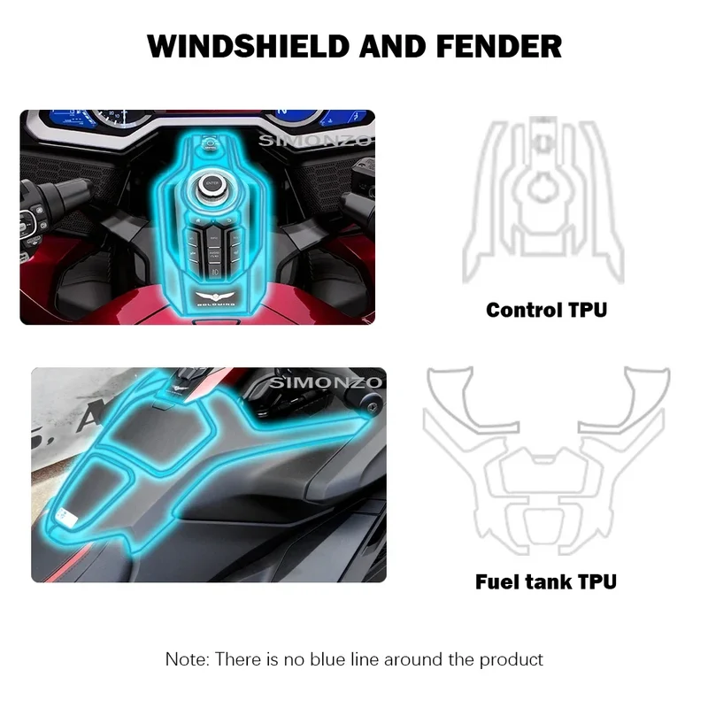 Gold Wing Accessories Motorcycle Protective Film Gold Wing 1800 GL1800 2023 2024 Anti-Scratch Protection TPU Motorcycle Cover