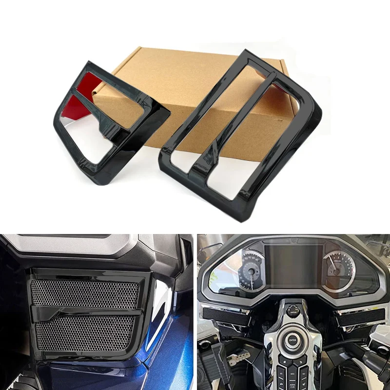 For Honda Goldwing GL1800 Motorcycle Front Rear Engine Black Chrome Decoration Cover Accessories Fit Gold Wing GL 1800 2018-2023