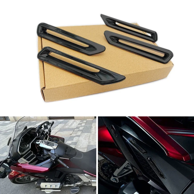 For Honda Goldwing GL1800 Motorcycle Front Rear Engine Black Chrome Decoration Cover Accessories Fit Gold Wing GL 1800 2018-2023