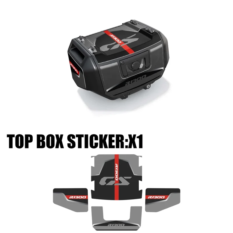 R 1300GS Trophy Option 719 Triple Black Motorcycle Suitcase Stickers Protective Decal for BMW R1300GS R 1300 GS 2023-2024