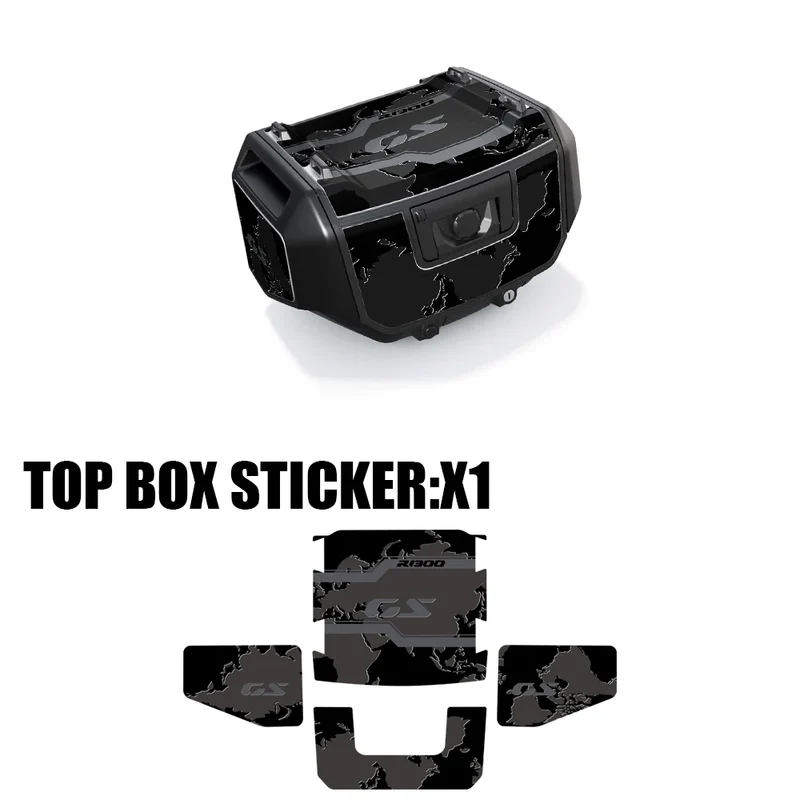 R 1300GS Trophy Option 719 Triple Black Motorcycle Suitcase Stickers Protective Decal for BMW R1300GS R 1300 GS 2023-2024