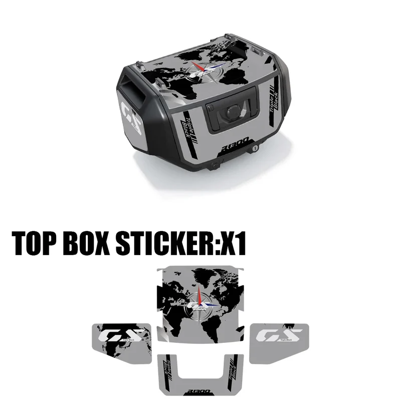 R 1300GS Trophy Option 719 Triple Black Motorcycle Suitcase Stickers Protective Decal for BMW R1300GS R 1300 GS 2023-2024