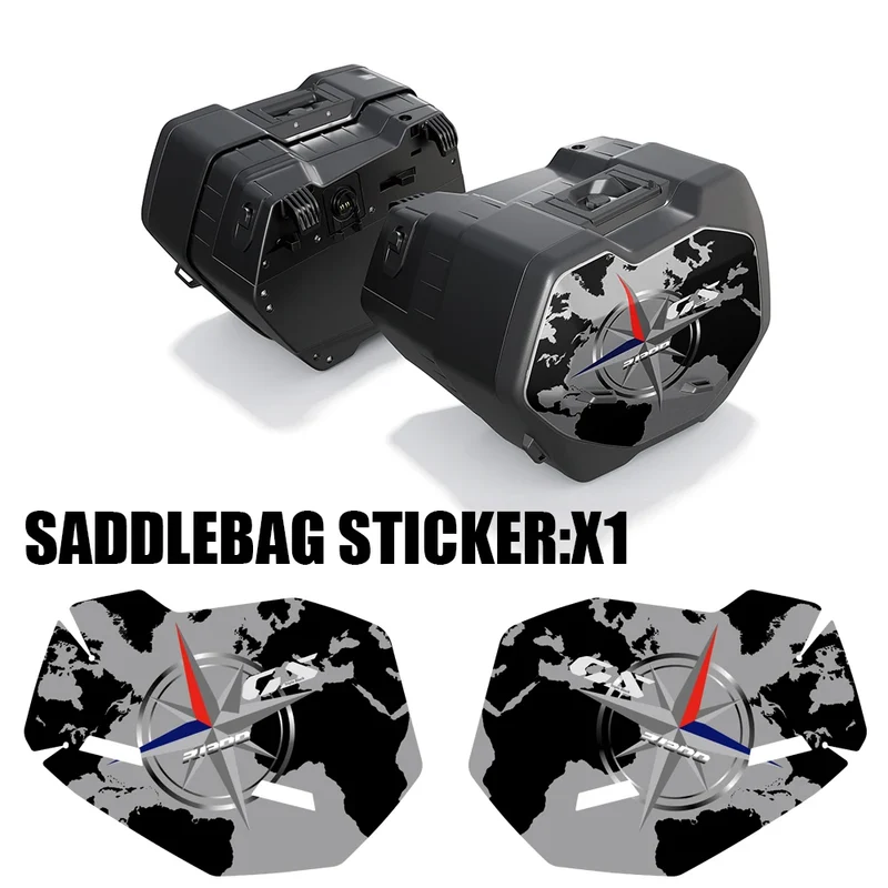 R 1300GS Trophy Option 719 Triple Black Motorcycle Suitcase Stickers Protective Decal for BMW R1300GS R 1300 GS 2023-2024
