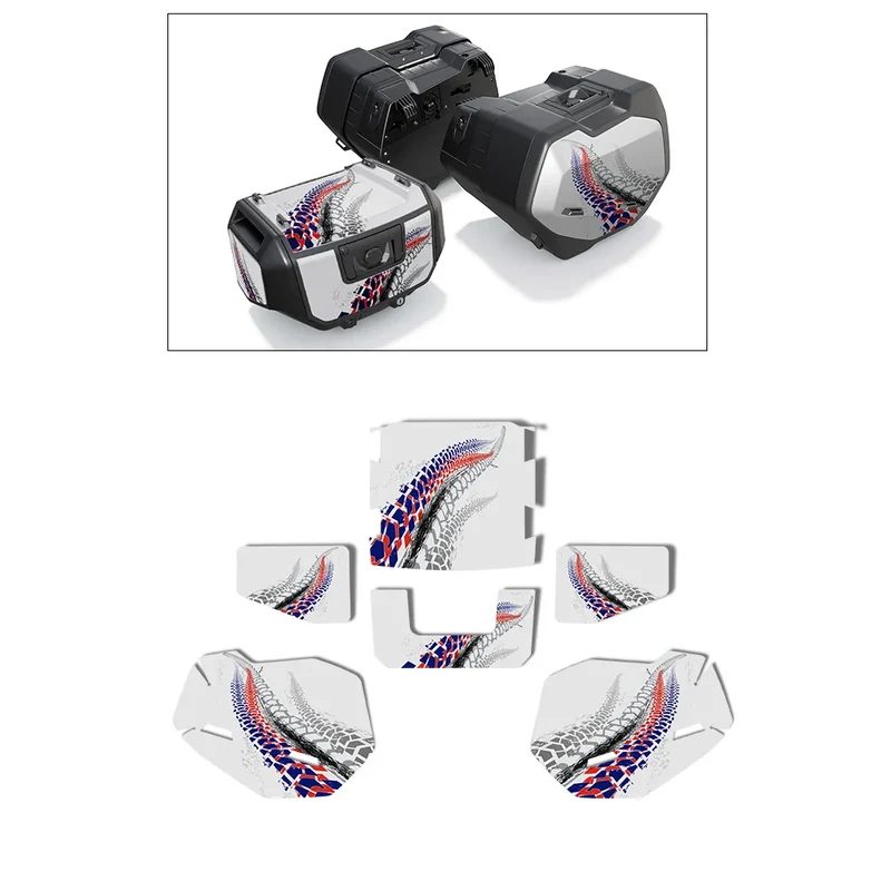 R 1300GS Trophy Option 719 Triple Black Motorcycle Suitcase Stickers Protective Decal for BMW R1300GS R 1300 GS 2023-2024