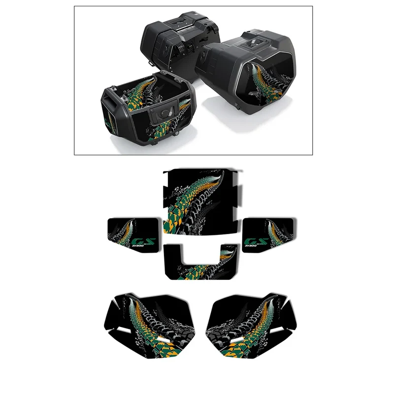 R 1300GS Trophy Option 719 Triple Black Motorcycle Suitcase Stickers Protective Decal for BMW R1300GS R 1300 GS 2023-2024