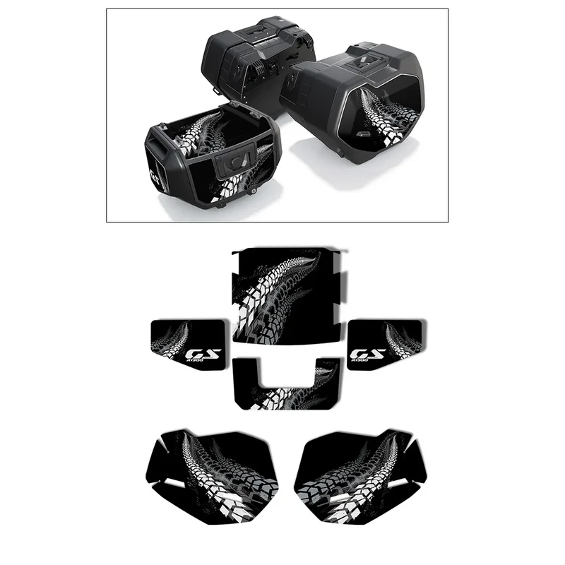 R 1300GS Trophy Option 719 Triple Black Motorcycle Suitcase Stickers Protective Decal for BMW R1300GS R 1300 GS 2023-2024