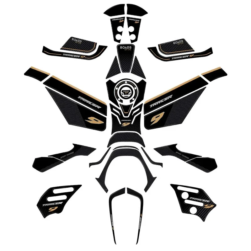 For Yamaha Tracer 9 Tracer 9GT 2021 2022 2023 Tracer9 Accessories Motorcycle 3D Gel Epoxy Resin Stickers Kit