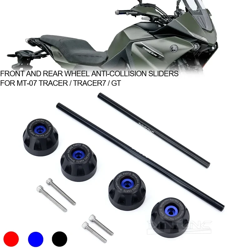 For YAMAHA MT-07 TRACER 7 700 GT Motorcycle Front Rear Wheel Protect Anti-Fall Axle Protector Accessories TRACER7 TRACER700 2022
