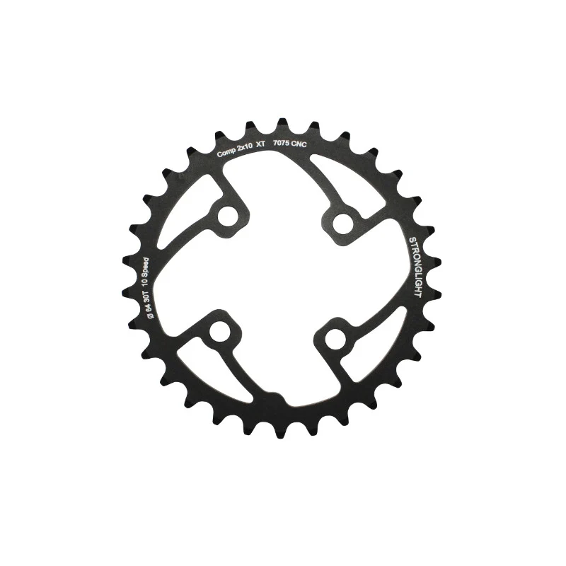Plateau VTT 4 branches Ø 64 Pour Shimano Xt M785 Stronglight Double 30 dents Intérieur Noir (Pour Extérieur 44 dents) Non Filete - Épaisseur 3.5 mm 10V.