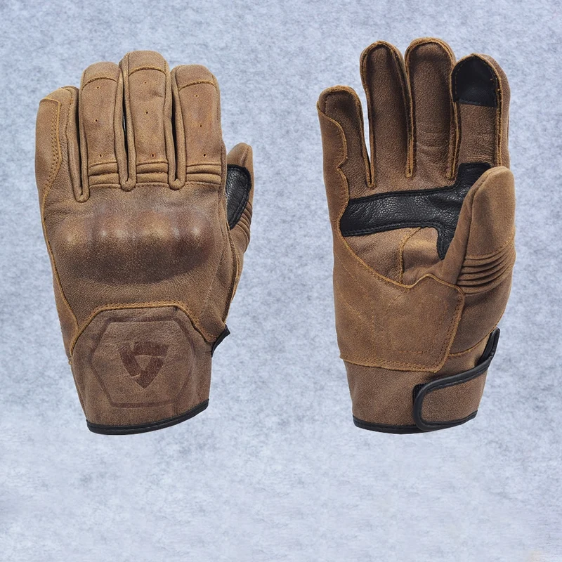 Revit Palmer Motorcycle Retro Urban Classic Gloves Genuine Cowhide Leather Motorbike