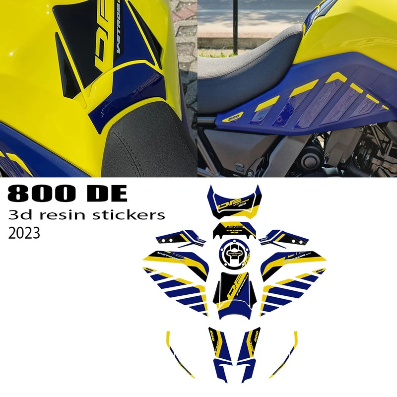 NEW V Strom 800DE Full Set of 3D Resin Stickers For Suzuki V STROM 800DE Motorcycle Accessories 3D Epoxy Resin Stickers