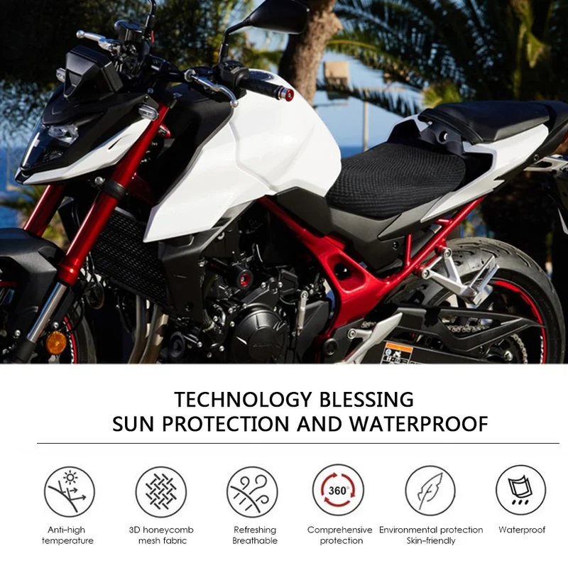 For Honda CB 750 Hornet CB750 Hornet 2023 New Motorcycle Accessories Seat Cover 3D Honeycomb Mesh Seat Cushion Protector