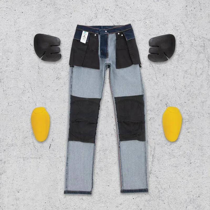 Oxford DM22910-denim jeans biker male/male slim cut indigo blue or worn size 30 to 40 motorcycle (waist measurements)