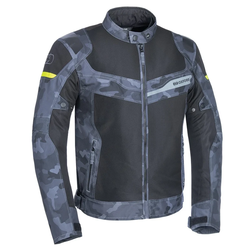 Oxford TM21120 Dakar men summer biker jacket with removable lining and waterproof sizes 3XL camouflage gray/silver/blue or green