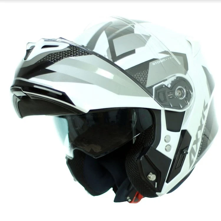 Axxis Storm FU406SV SV Drone A3-motorcycle helmet Modular adult biker Solar glasses. XS-XL scratch screen