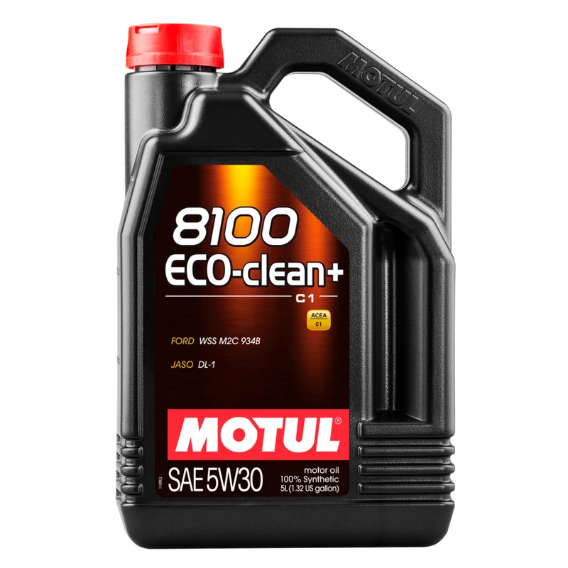 Motul 101584-motor oil for motorcycle 8100 ECO-CLEAN + C1 5W30 5L. Synthetic Lubricant