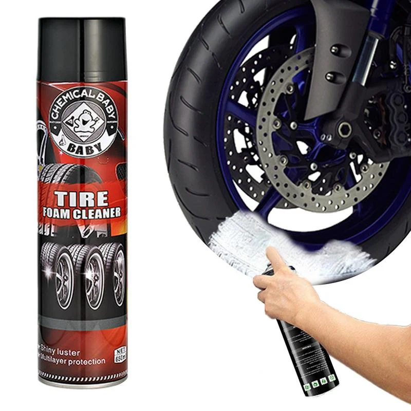 Tire Shine Spray Car Cleaner Rim Cleaner For Car Foam Spray Wheel Cleaner 650ml Car Tire Shine Spray Rim Cleaning Supplies Works