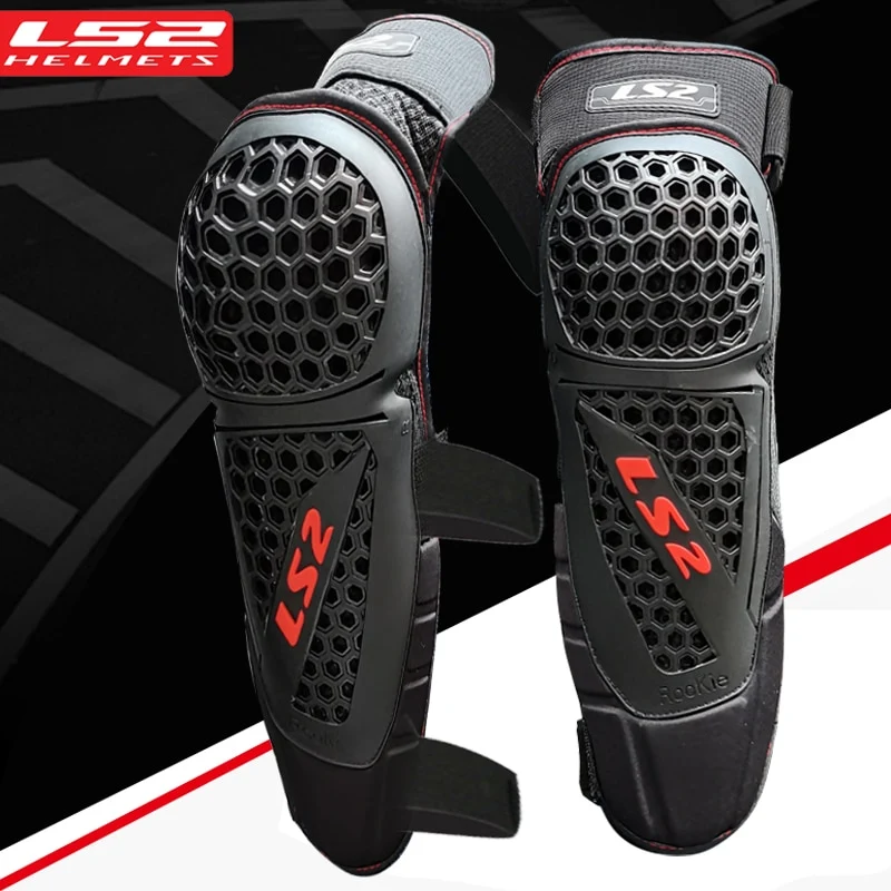LS2 Rodilleras Motocross Joelheira Articulada Motociclista Cotoveleira Motorcycle Knee Protector Pads Protective ROOKIE