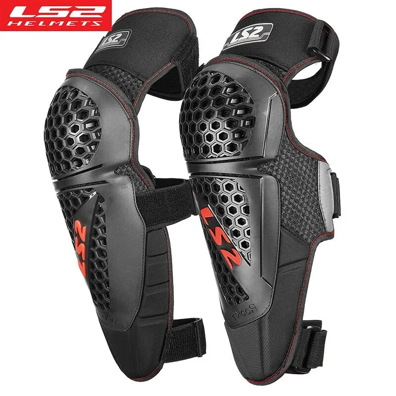 LS2 Rodilleras Motocross Joelheira Articulada Motociclista Cotoveleira Motorcycle Knee Protector Pads Protective ROOKIE