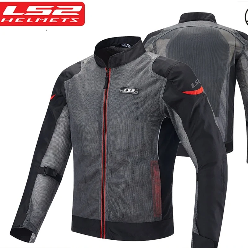 Woman LS2 Motorcycle Jacket Protective Gear Reflective Summer Motocross Breathable Appreal Chaqueta Moto Protection