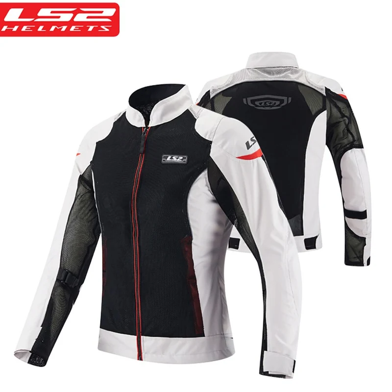 Woman LS2 Motorcycle Jacket Protective Gear Reflective Summer Motocross Breathable Appreal Chaqueta Moto Protection