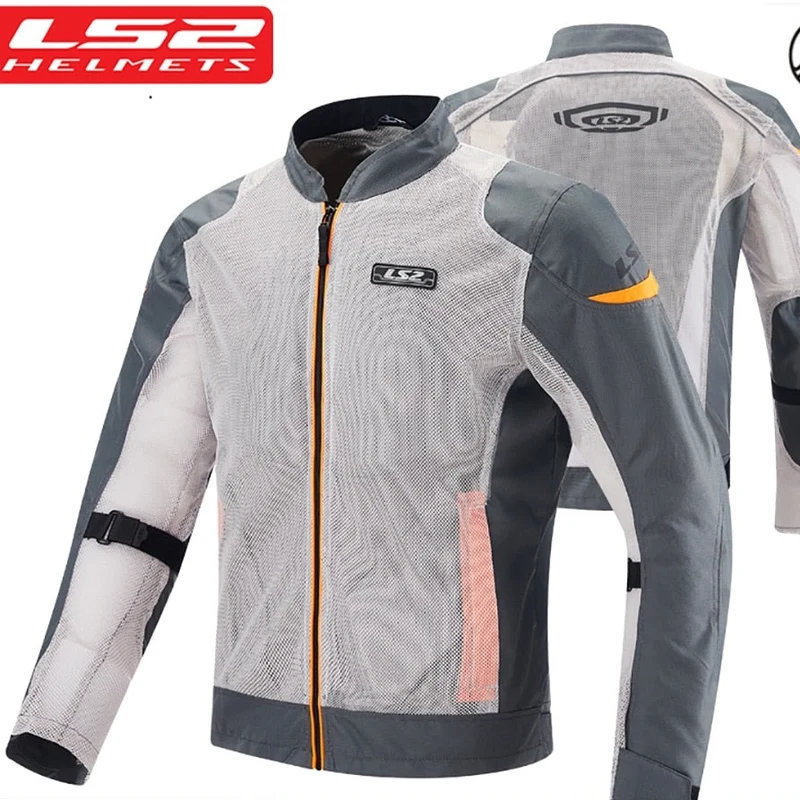Woman LS2 Motorcycle Jacket Protective Gear Reflective Summer Motocross Breathable Appreal Chaqueta Moto Protection