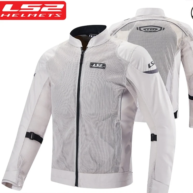 Woman LS2 Motorcycle Jacket Protective Gear Reflective Summer Motocross Breathable Appreal Chaqueta Moto Protection