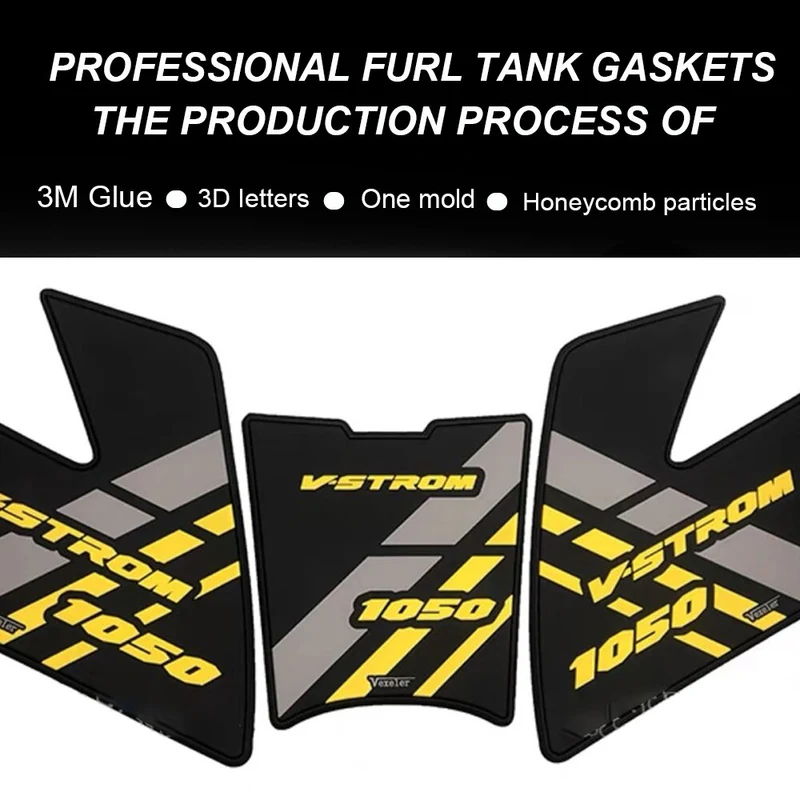 Motorcycle Non-slip Side Fuel Tank Stickers Waterproof Pad Rubber Sticker For Suzuki 1050 V-strom DL1050 XT V strom dl 1050xt