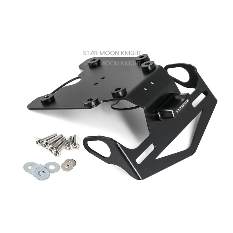 Motorcycle Rear License Plate Holder Bracket with Light Tail Tidy Fender Eliminator For Yamaha Tenere 700 XT700Z Tenere700 2019-