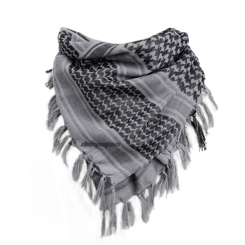 Outdoor Hiking Scarves Military Arab Tactical Desert Scarf Army Shemagh with Tassel for Men Women
